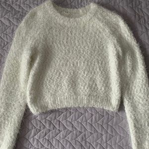 Fluffy Cream Garage Sweater
